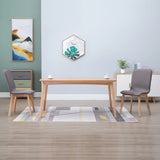 NNEVL Dining Chairs 2 pcs Taupe Fabric