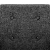 NNEVL Dining Chairs 2 pcs Dark Grey Fabric and Solid Oak Wood