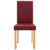 NNEVL Dining Chairs 4 pcs Red Faux Leather