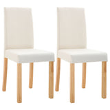 NNEVL Dining Chairs 2 pcs Cream Faux Leather