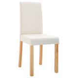 NNEVL Dining Chairs 2 pcs Cream Faux Leather