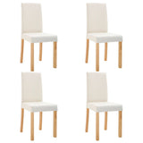 NNEVL Dining Chairs 4 pcs Cream Faux Leather