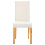 NNEVL Dining Chairs 4 pcs Cream Faux Leather