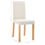 NNEVL Dining Chairs 4 pcs Cream Faux Leather