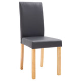 NNEVL Dining Chairs 4 pcs Grey Faux Leather