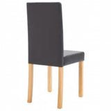 NNEVL Dining Chairs 4 pcs Grey Faux Leather