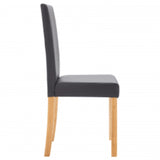NNEVL Dining Chairs 4 pcs Grey Faux Leather