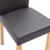 NNEVL Dining Chairs 4 pcs Grey Faux Leather