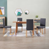 NNEVL Dining Chairs 4 pcs Grey Faux Leather