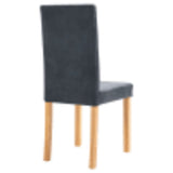 NNEVL Dining Chairs 2 pcs Grey Faux Suede Leather