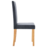 NNEVL Dining Chairs 2 pcs Grey Faux Suede Leather