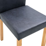 NNEVL Dining Chairs 2 pcs Grey Faux Suede Leather