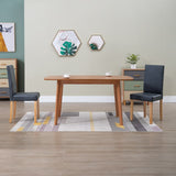 NNEVL Dining Chairs 2 pcs Grey Faux Suede Leather
