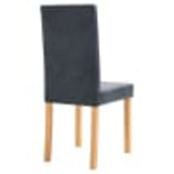 NNEVL Dining Chairs 4 pcs Grey Faux Suede Leather