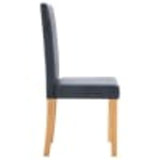 NNEVL Dining Chairs 4 pcs Grey Faux Suede Leather