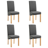 NNEVL Dining Chairs 4 pcs Grey Fabric