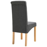 NNEVL Dining Chairs 4 pcs Grey Fabric