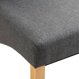 NNEVL Dining Chairs 4 pcs Grey Fabric