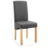 NNEVL Dining Chairs 4 pcs Grey Fabric