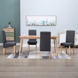 NNEVL Dining Chairs 4 pcs Grey Fabric