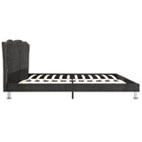 NNEVL Bed Frame Dark Grey Fabric 137x187 cm Double Size