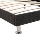 NNEVL Bed Frame Dark Grey Fabric 137x187 cm Double Size