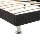 NNEVL Bed Frame Dark Grey Fabric 153x203 cm Queen Size