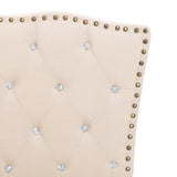 NNEVL Bed Frame Linen Fabric 137x187 cm Double Size