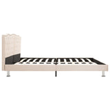 NNEVL Bed Frame Linen Fabric 153x203 cm Queen Size