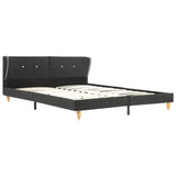 NNEVL Bed Frame Dark Grey Burlap 153x203 cm Queen Size