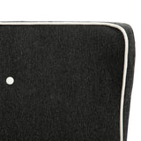NNEVL Bed Frame Dark Grey Burlap 153x203 cm Queen Size