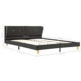 NNEVL Bed Frame Dark Grey Burlap 153x203 cm Queen Size