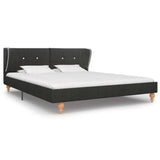 NNEVL Bed Frame Dark Grey Burlap 183x203 cm King Size