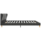 NNEVL Bed Frame Dark Grey Burlap 183x203 cm King Size