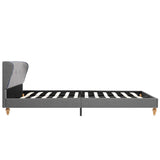 NNEVL Bed Frame Light Grey Fabric 106x203 cm King Size Single