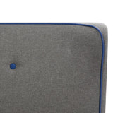 NNEVL Bed Frame Light Grey Fabric 106x203 cm King Size Single