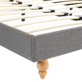 NNEVL Bed Frame Light Grey Fabric 106x203 cm King Size Single