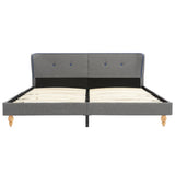 NNEVL Bed Frame Light Grey Fabric 183x203 cm King Size