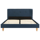 NNEVL Bed Frame Blue Fabric 106x203 cm King Size Single