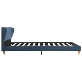 NNEVL Bed Frame Blue Fabric 106x203 cm King Size Single