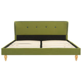 NNEVL Bed Frame Green Fabric 137x187 cm Double Size