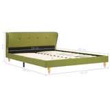 NNEVL Bed Frame Green Fabric 137x187 cm Double Size