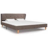 NNEVL Bed Frame Taupe Fabric 153x203 cm Queen Size
