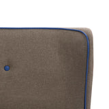 NNEVL Bed Frame Taupe Fabric 153x203 cm Queen Size