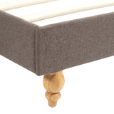 NNEVL Bed Frame Taupe Fabric 153x203 cm Queen Size