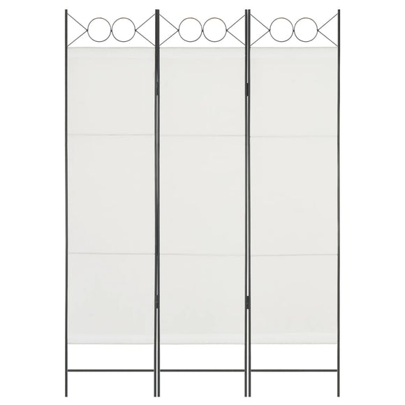 NNEVL 3-Panel Room Divider White 120x180 cm