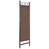 NNEVL 4-Panel Room Divider Brown 160x180 cm