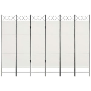 NNEVL 6-Panel Room Divider White 240x180 cm