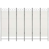 NNEVL 6-Panel Room Divider White 240x180 cm