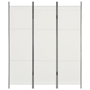 NNEVL 3-Panel Room Divider White 150x180 cm